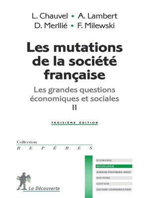 cover image of Les mutations de la société française